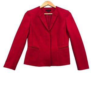 Ann Taylor Jacket Women's 0 Red Suit Blazer Career Wear Office Professional